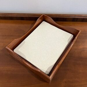 Vintage Hedberg #921 Wooden Dovetailed Letter Size Paper Tray | Desk Organizers